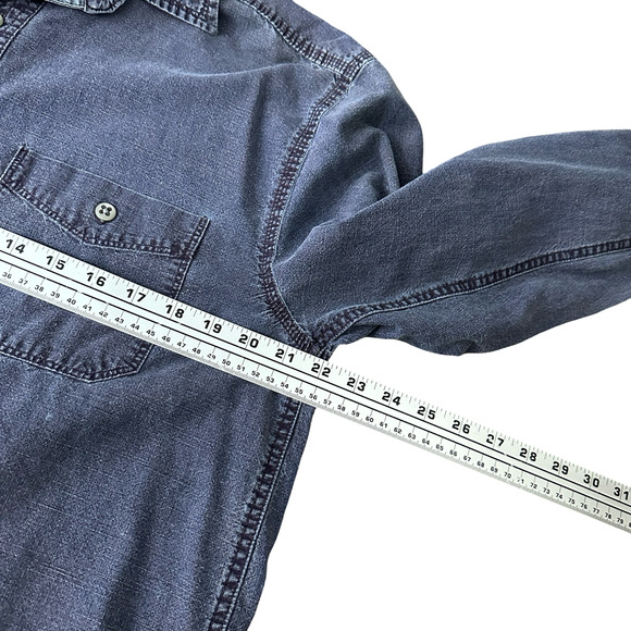 The Territory Ahead Shirt Men’s Medium Tall MT Blue Chambray Denim Button-Up - Picture 7 of 9